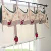 "Apple Of My Eye" Tab Valance on Wrought Iron Pole & Stage Coach  Valance